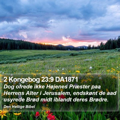 2 Kongebog 23:9 DA1871 Bible Verse Image