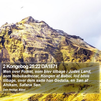 2 Kongebog 25:22 DA1871 Bible Verse Image
