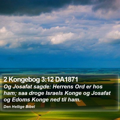 2 Kongebog 3:12 DA1871 Bible Verse Image
