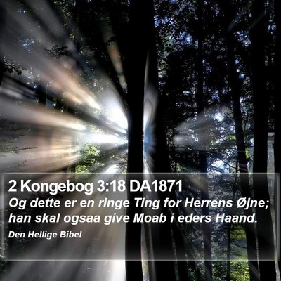 2 Kongebog 3:18 DA1871 Bible Verse Image