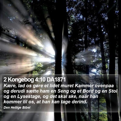 2 Kongebog 4:10 DA1871 Bible Verse Image