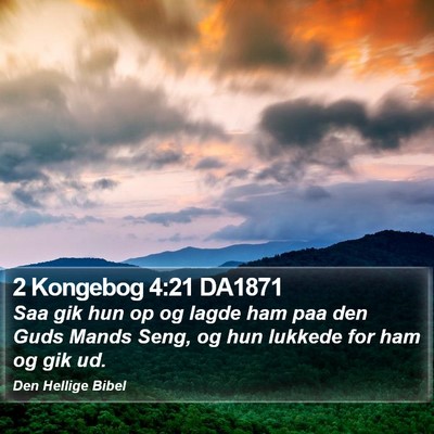 2 Kongebog 4:21 DA1871 Bible Verse Image
