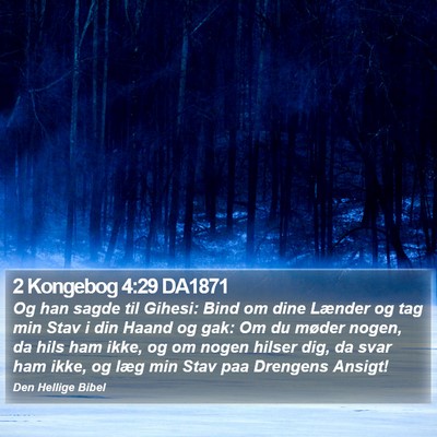 2 Kongebog 4:29 DA1871 Bible Verse Image