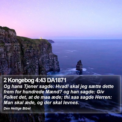2 Kongebog 4:43 DA1871 Bible Verse Image