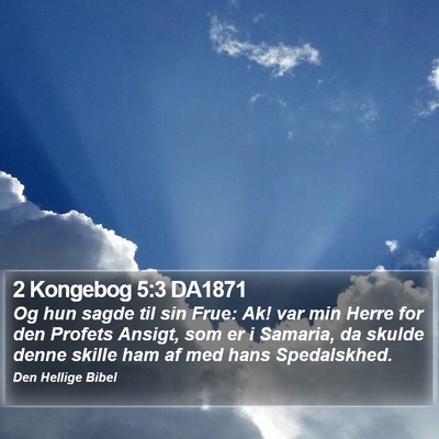 2 Kongebog 5:3 DA1871 Bible Verse Image