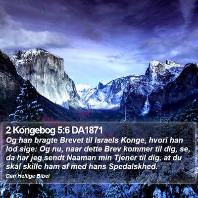 2 Kongebog 5:6 DA1871 Bible Verse Image