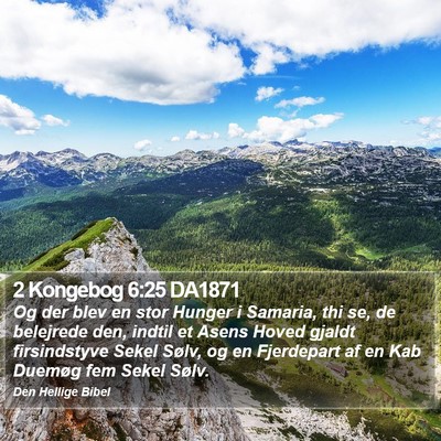 2 Kongebog 6:25 DA1871 Bible Verse Image