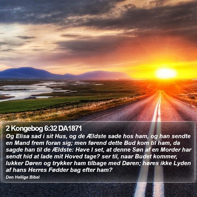 2 Kongebog 6:32 DA1871 Bible Verse Image