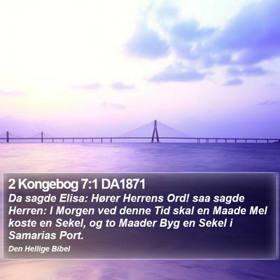 2 Kongebog 7:1 DA1871 Bible Verse Image
