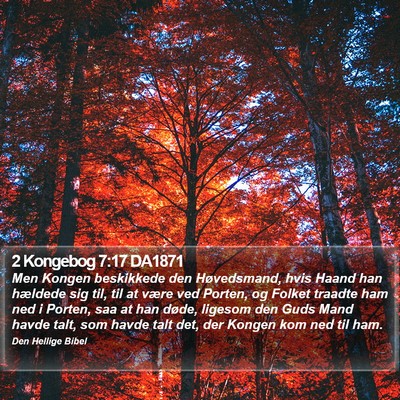 2 Kongebog 7:17 DA1871 Bible Verse Image