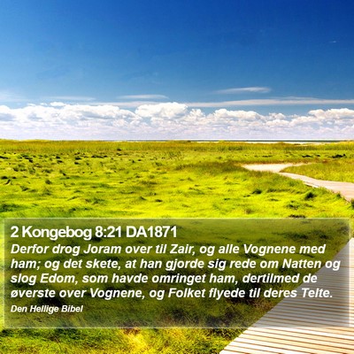 2 Kongebog 8:21 DA1871 Bible Verse Image
