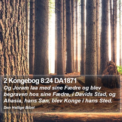 2 Kongebog 8:24 DA1871 Bible Verse Image