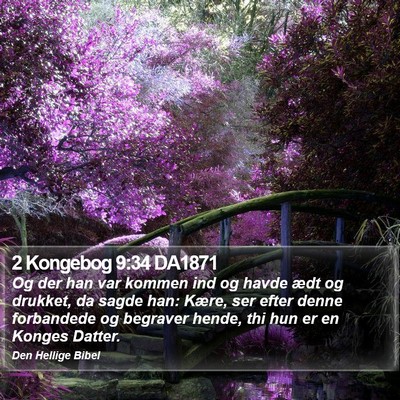 2 Kongebog 9:34 DA1871 Bible Verse Image