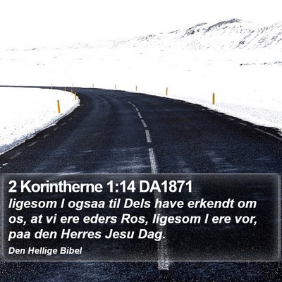 2 Korintherne 1:14 DA1871 Bible Verse Image