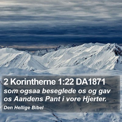 2 Korintherne 1:22 DA1871 Bible Verse Image