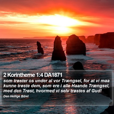 2 Korintherne 1:4 DA1871 Bible Verse Image