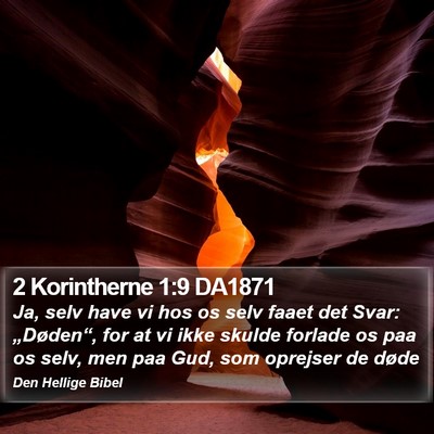 2 Korintherne 1:9 DA1871 Bible Verse Image
