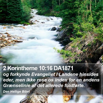 2 Korintherne 10:16 DA1871 Bible Verse Image