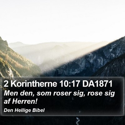 2 Korintherne 10:17 DA1871 Bible Verse Image