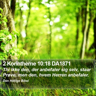 2 Korintherne 10:18 DA1871 Bible Verse Image