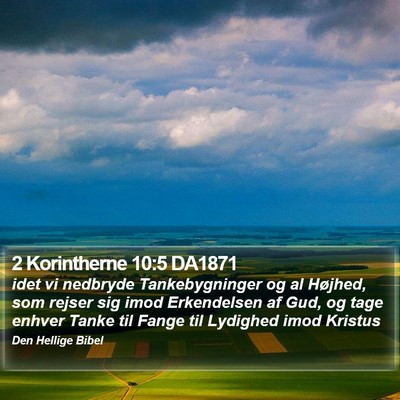 2 Korintherne 10:5 DA1871 Bible Verse Image