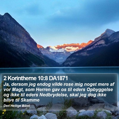 2 Korintherne 10:8 DA1871 Bible Verse Image
