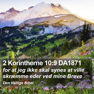 2 Korintherne 10:9 DA1871 Bible Verse Image
