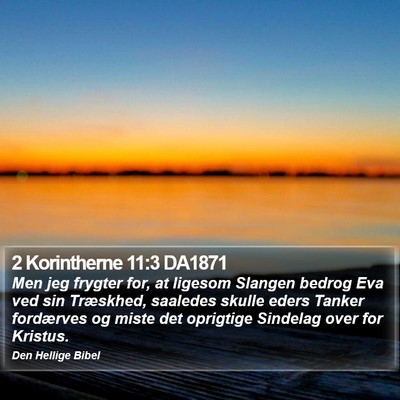 2 Korintherne 11:3 DA1871 Bible Verse Image
