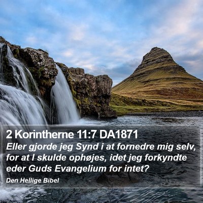 2 Korintherne 11:7 DA1871 Bible Verse Image