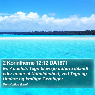 2 Korintherne 12:12 DA1871 Bible Verse Image