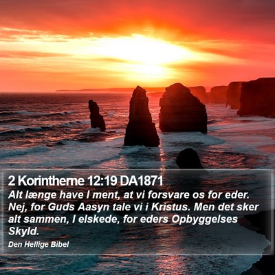 2 Korintherne 12:19 DA1871 Bible Verse Image