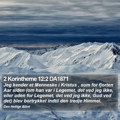 2 Korintherne 12:2 DA1871 Bible Verse Image