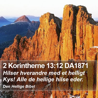 2 Korintherne 13:12 DA1871 Bible Verse Image