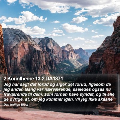 2 Korintherne 13:2 DA1871 Bible Verse Image