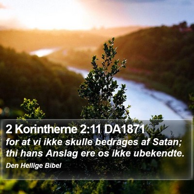 2 Korintherne 2:11 DA1871 Bible Verse Image