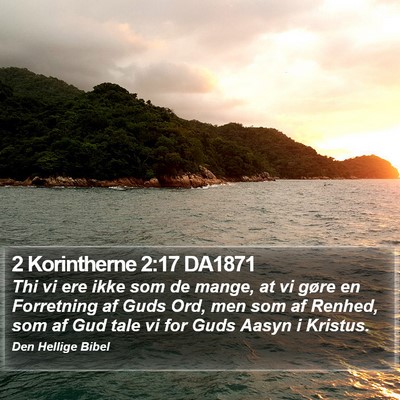 2 Korintherne 2:17 DA1871 Bible Verse Image