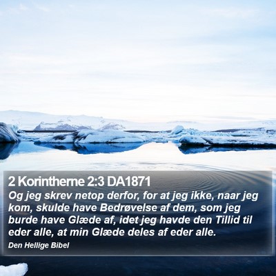 2 Korintherne 2:3 DA1871 Bible Verse Image