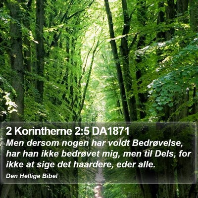 2 Korintherne 2:5 DA1871 Bible Verse Image