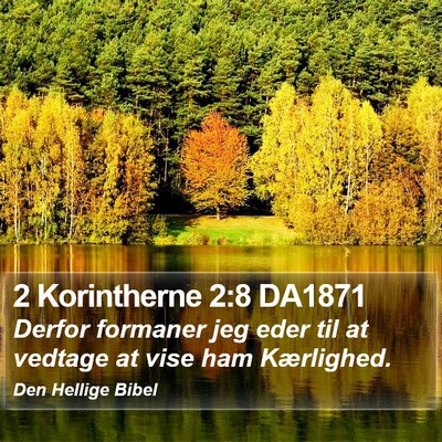 2 Korintherne 2:8 DA1871 Bible Verse Image