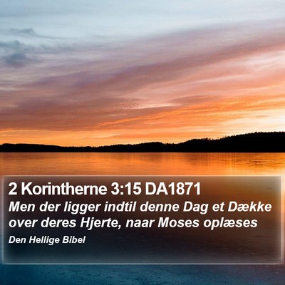 2 Korintherne 3:15 DA1871 Bible Verse Image