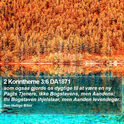 2 Korintherne 3:6 DA1871 Bible Verse Image