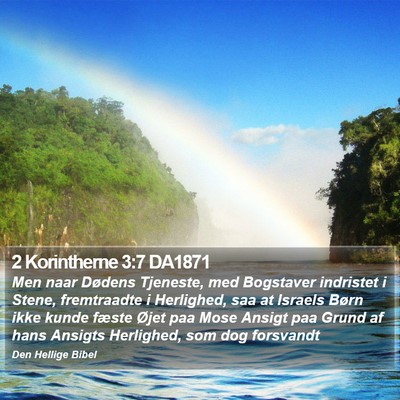 2 Korintherne 3:7 DA1871 Bible Verse Image