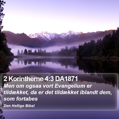 2 Korintherne 4:3 DA1871 Bible Verse Image
