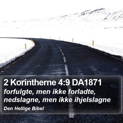 2 Korintherne 4:9 DA1871 Bible Verse Image