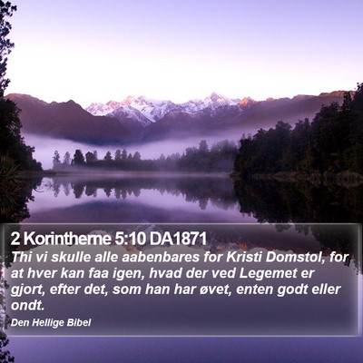2 Korintherne 5:10 DA1871 Bible Verse Image
