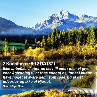 2 Korintherne 5:12 DA1871 Bible Verse Image