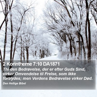 2 Korintherne 7:10 DA1871 Bible Verse Image