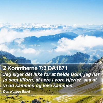 2 Korintherne 7:3 DA1871 Bible Verse Image