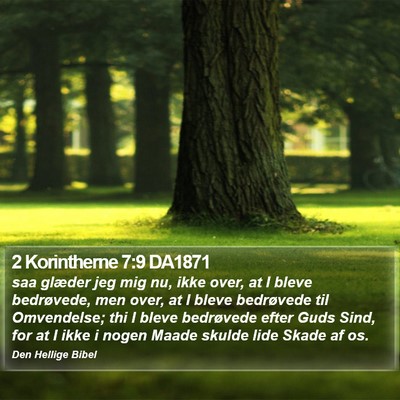 2 Korintherne 7:9 DA1871 Bible Verse Image