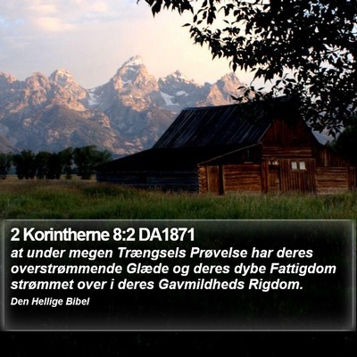 2 Korintherne 8:2 DA1871 Bible Verse Image
